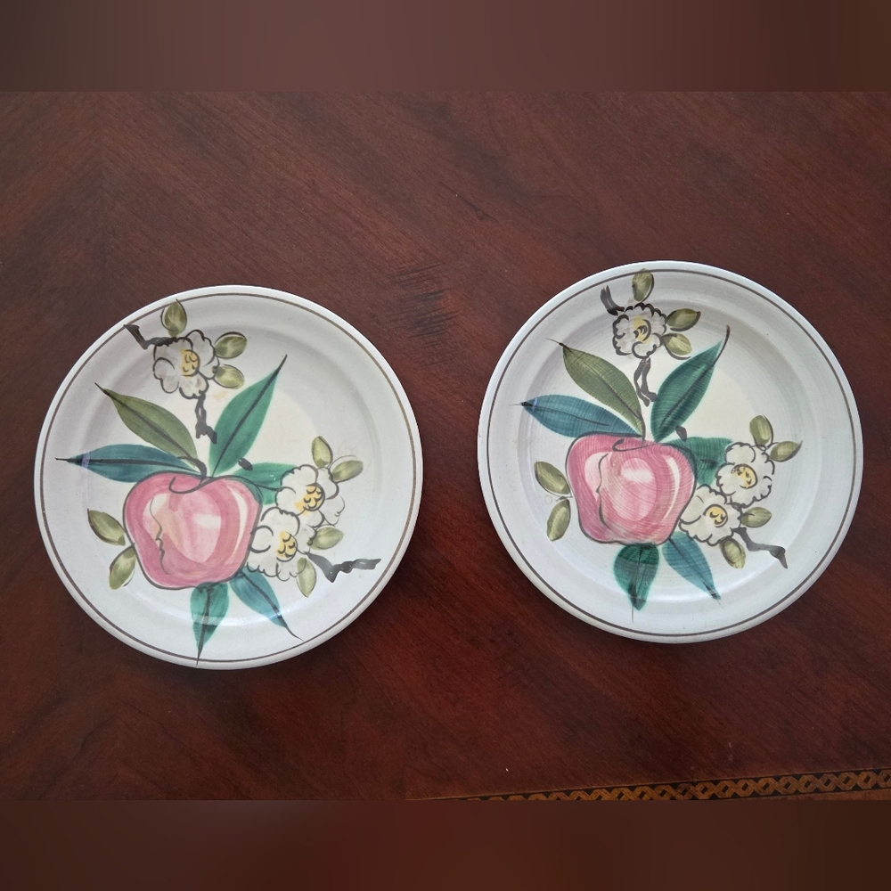 Vintage Red Wing Pottery Salad Plates
